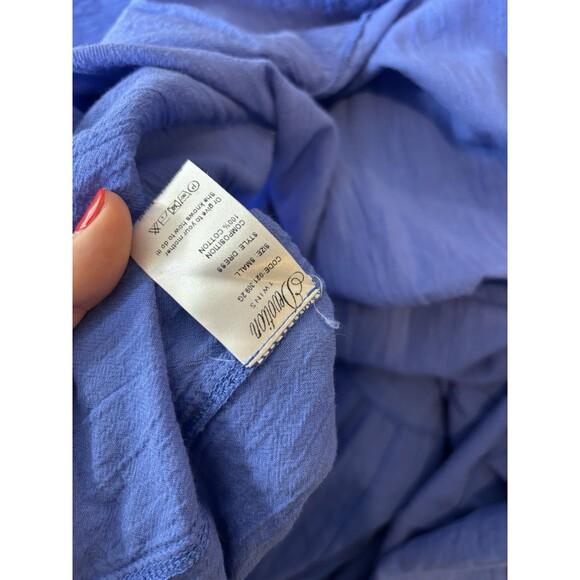 Anthropologie Devotion Twins Peasant Maxi Dress S Blue Tiered Bell Sleeve Boho - Picture 7 of 16